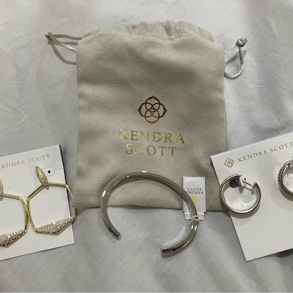 Kendra Scott Silver and Gold Jewelry Set
